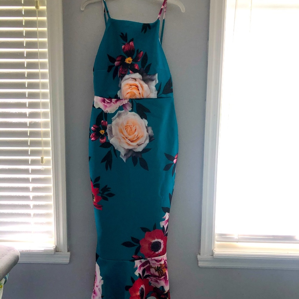 Floral Bodycon MIDI Dress